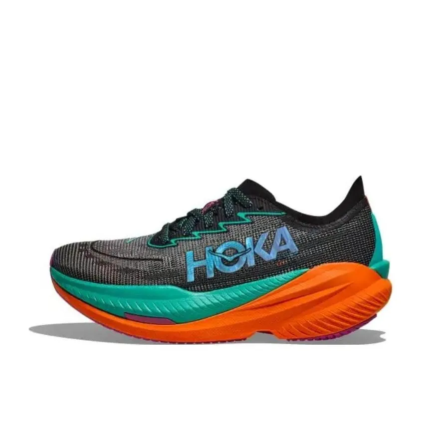 HOKA ONE ONE Mach X Anti Slip And Wear Resistant Rebound Low Top Running Shoes Men's Black