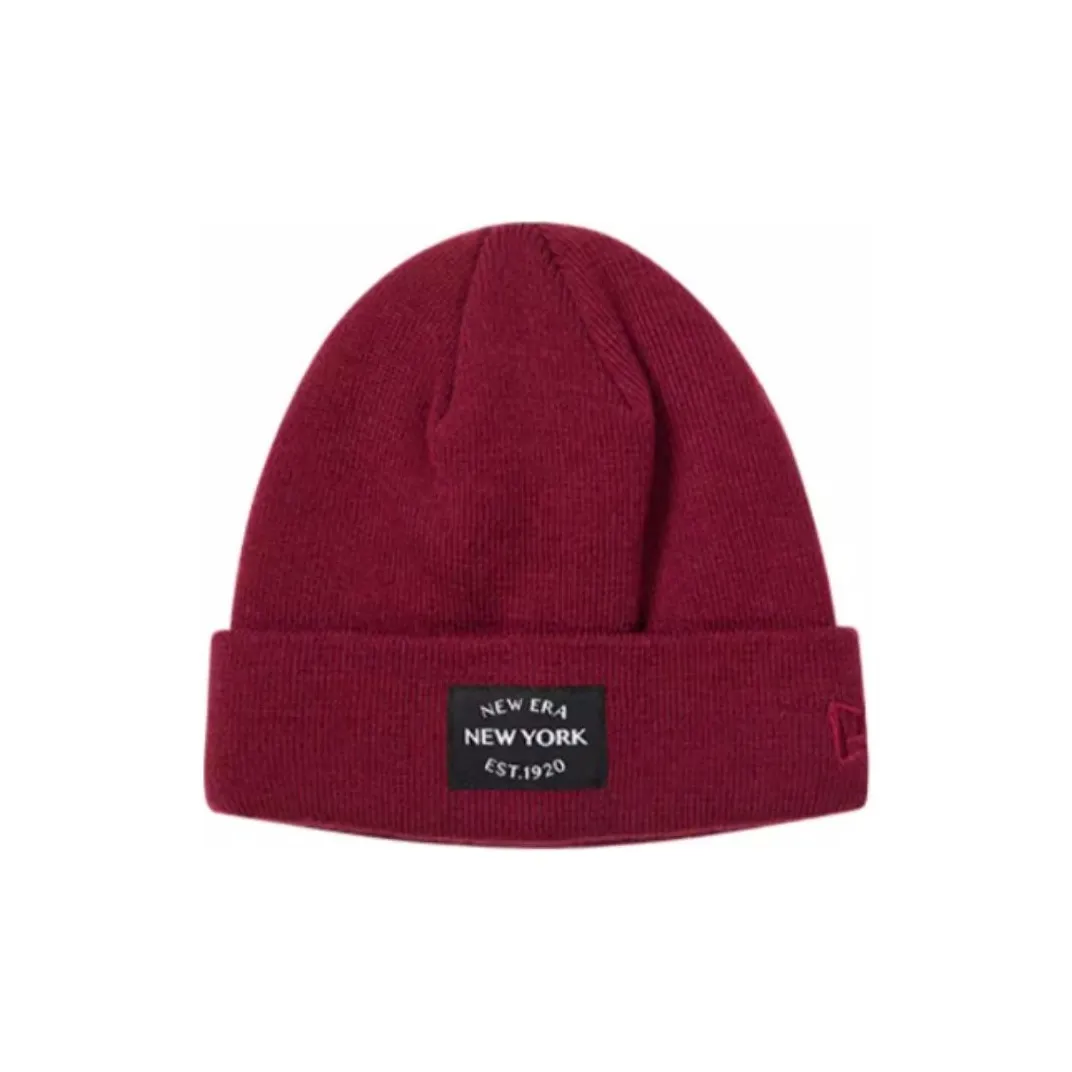 New Era Акриловые шапки-бини унисекс бордового цвета