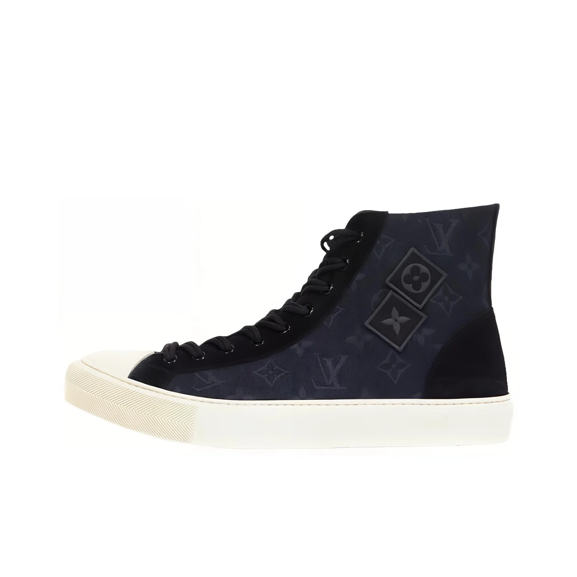 Fragment Design x LOUIS VUITTON Fragment Tatto High Top Stylish Skateboarding Shoes Men's Black