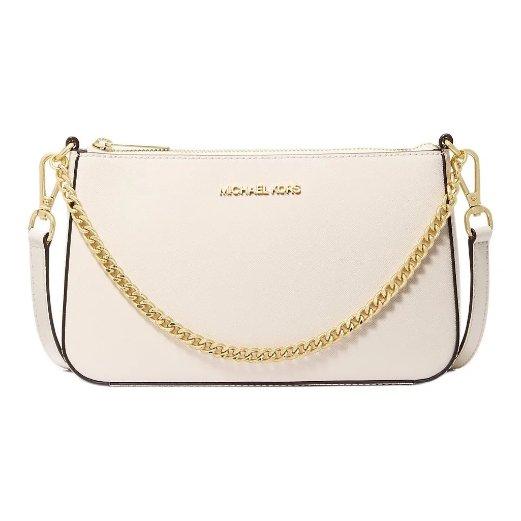 MICHAEL KORS Jet Set Saffiano кожа через плечо сумка среднего размера женская кремовая