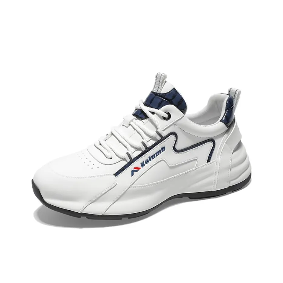 KOLUMB Амортизация Устойчивый к истиранию Водонепроницаемый Низкий Топ Casual Мужской Белый Синий