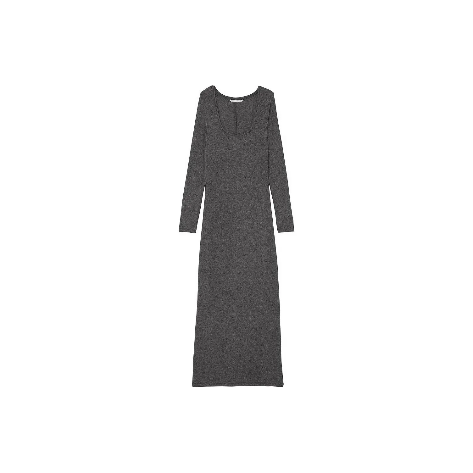 Victoria's Secret Ткань в рубчик Modal Длинный рукав Комбинация Платье GREY Ночная сорочка Женская Серый