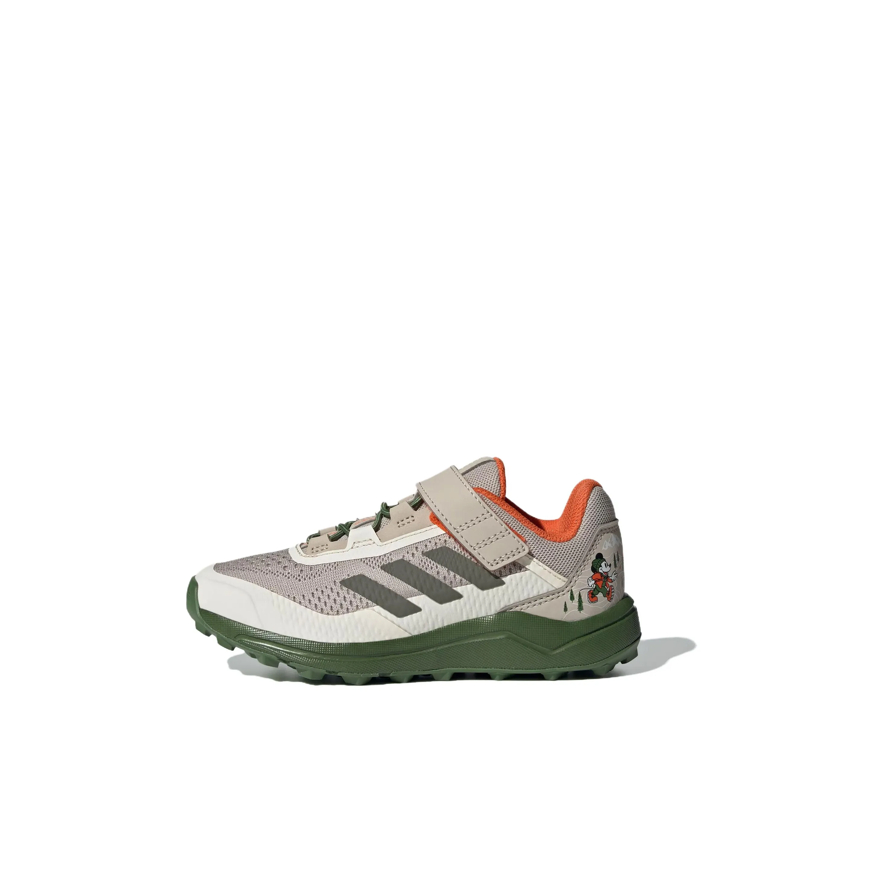 Disney x Adidas TERREX AGRAVIC FLOW Abrasion Resistant Low Top Kids' Running Shoes Gray Green Kids'