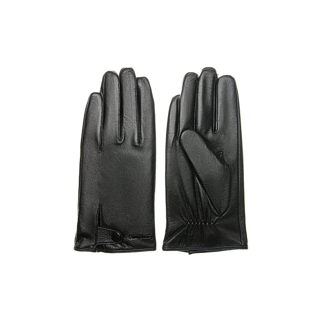 PIERRE CARDIN Goatskin Genuine Leather Glove Men's Black