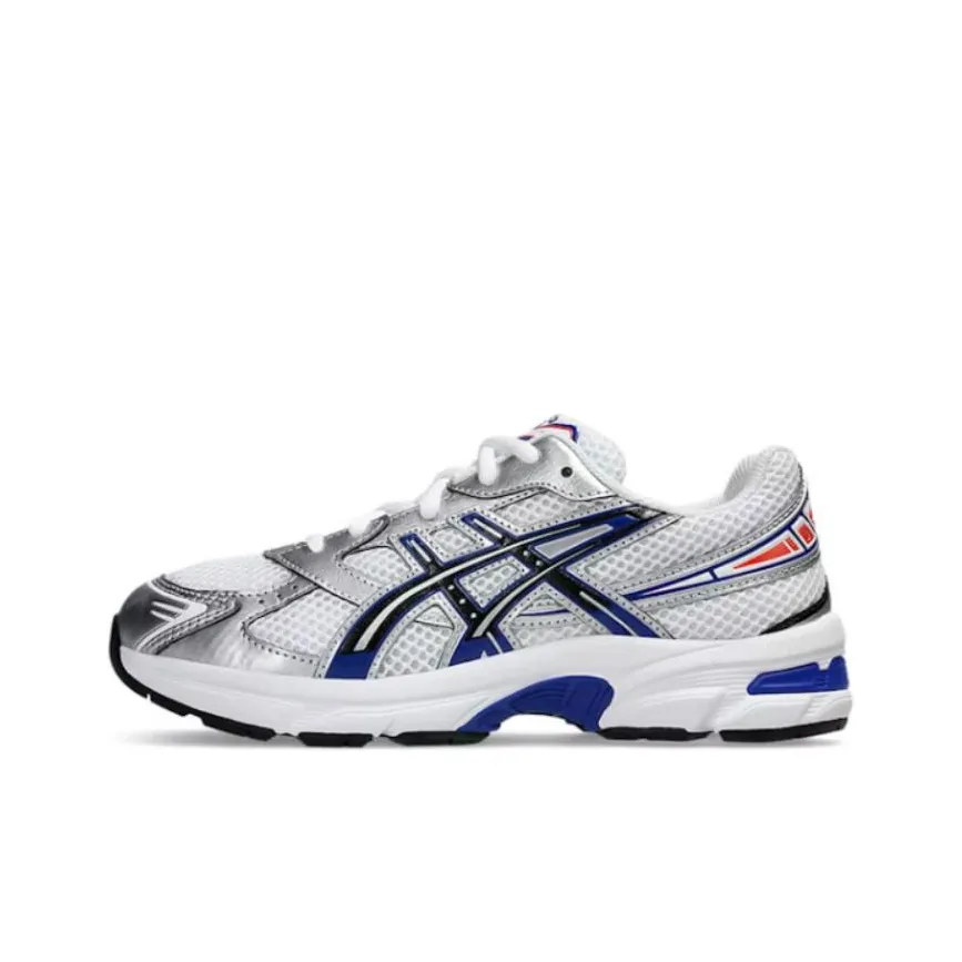 Asics Gel 1130 Anti Slip Wear Resistant Low Top Kids' Running Shoes Silver White Blue Teenagers