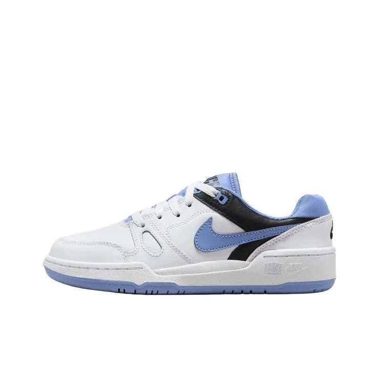 Nike Full Force Anti Slip Wear Resistant Low Top Kids' Skateboarding Shoes White Blue Black