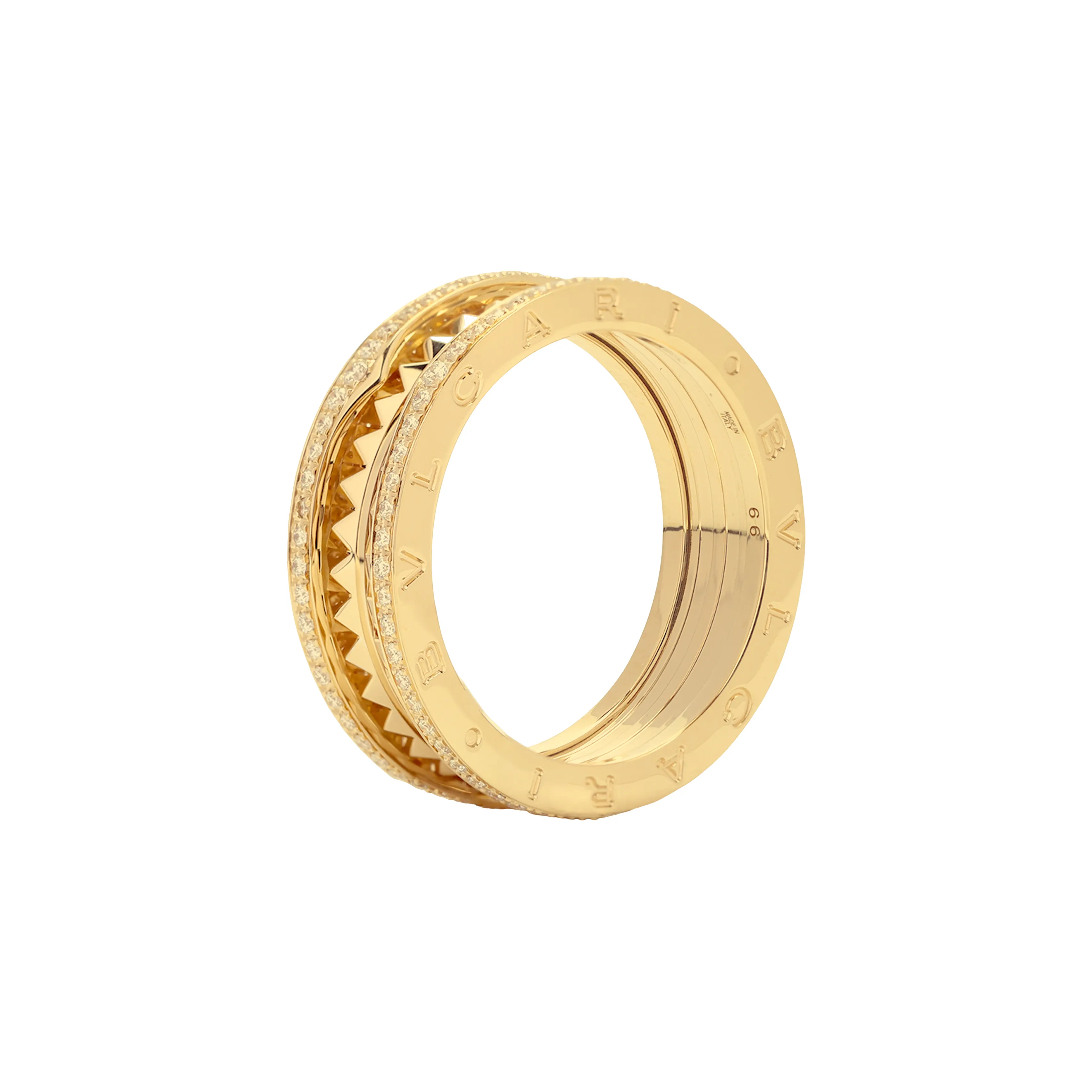 BVLGARI B.Zero1 Series Karat Gold Rings Unisex Gold
