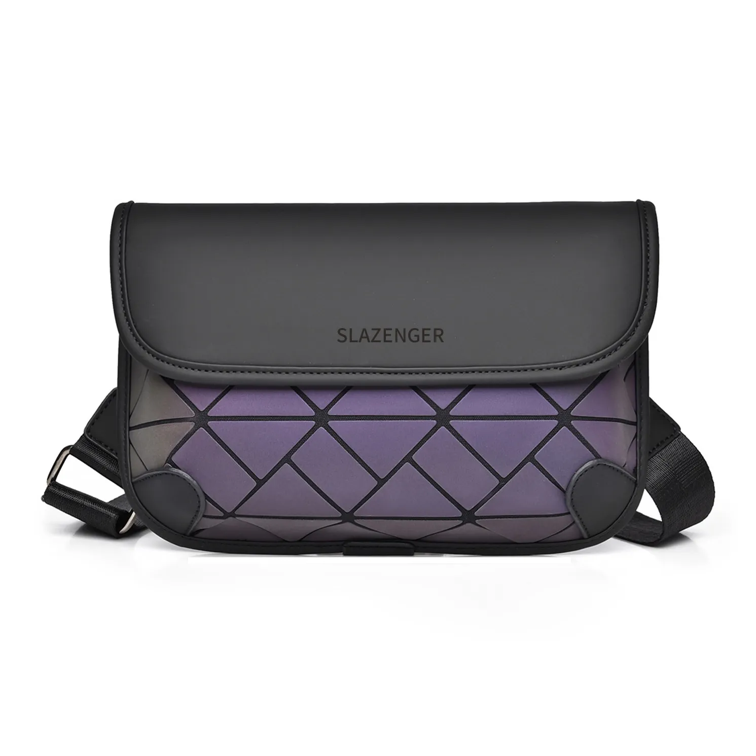 Slazenger ПУ (полиуретан) Курьерская сумка Сумка через плечо Стандартная Мужская Черная Серая Ослепительный цвет