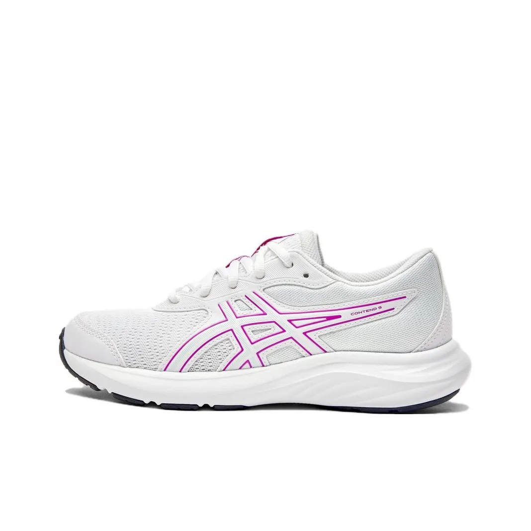 Asics CONTEND 9 Low Top Kids' Running Shoes White Purple