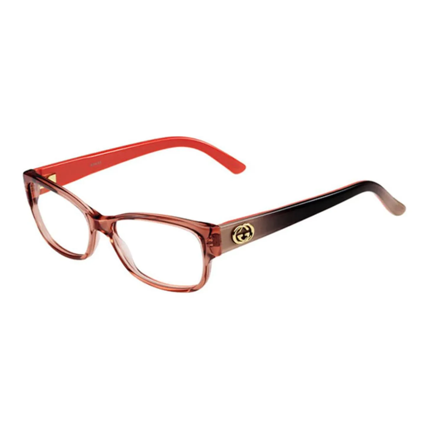 GUCCI Ацетат Прямоугольные Оправы для Очков Женские Красные