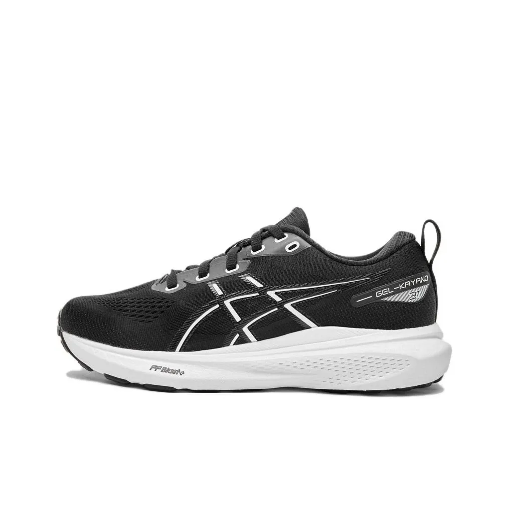 Asics Gel Kayano 31 Low Top Kids' Running Shoes Black White Teenagers