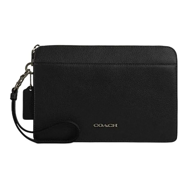 COACH Клатч из коровьей кожи средний мужской черный