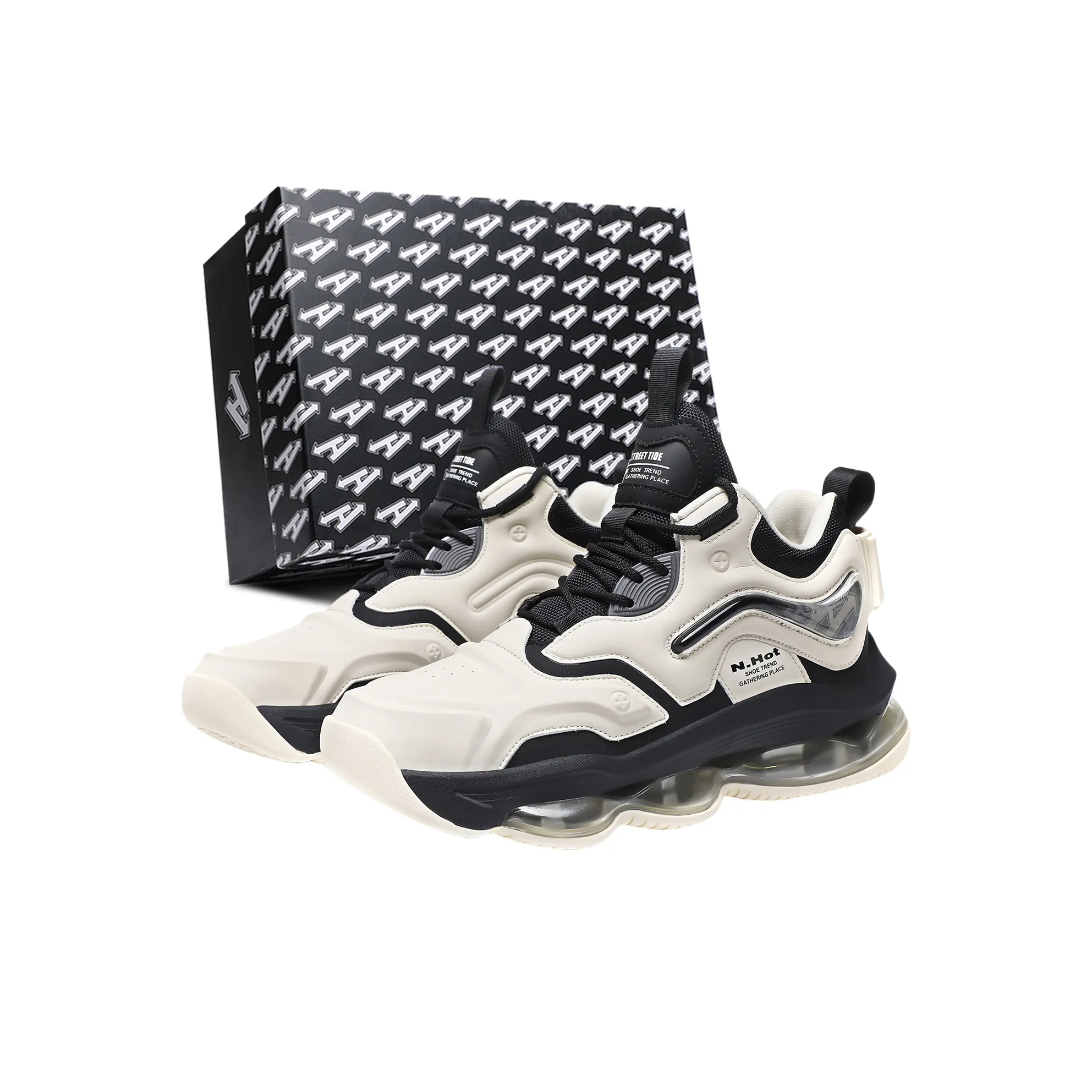 N·HOT Running Shoes Men Mid Top White