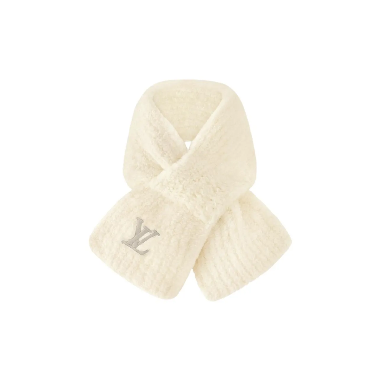 LOUIS VUITTON Sheep Wool Knit Scarves Men's Beige