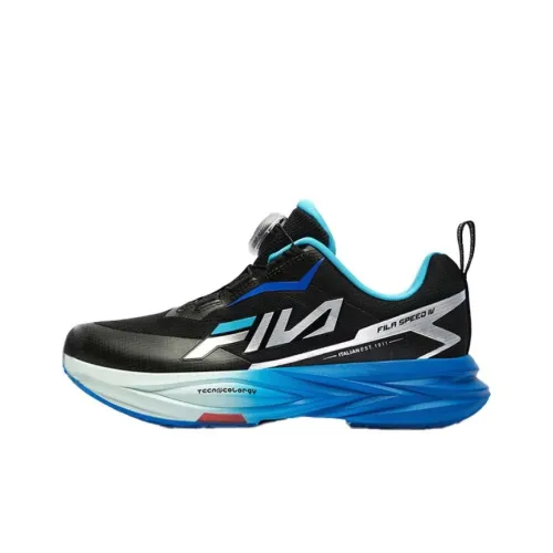 FILA KIDS Беговые кроссовки Low Top Черно-серебристые Серо-голубые Унисекс