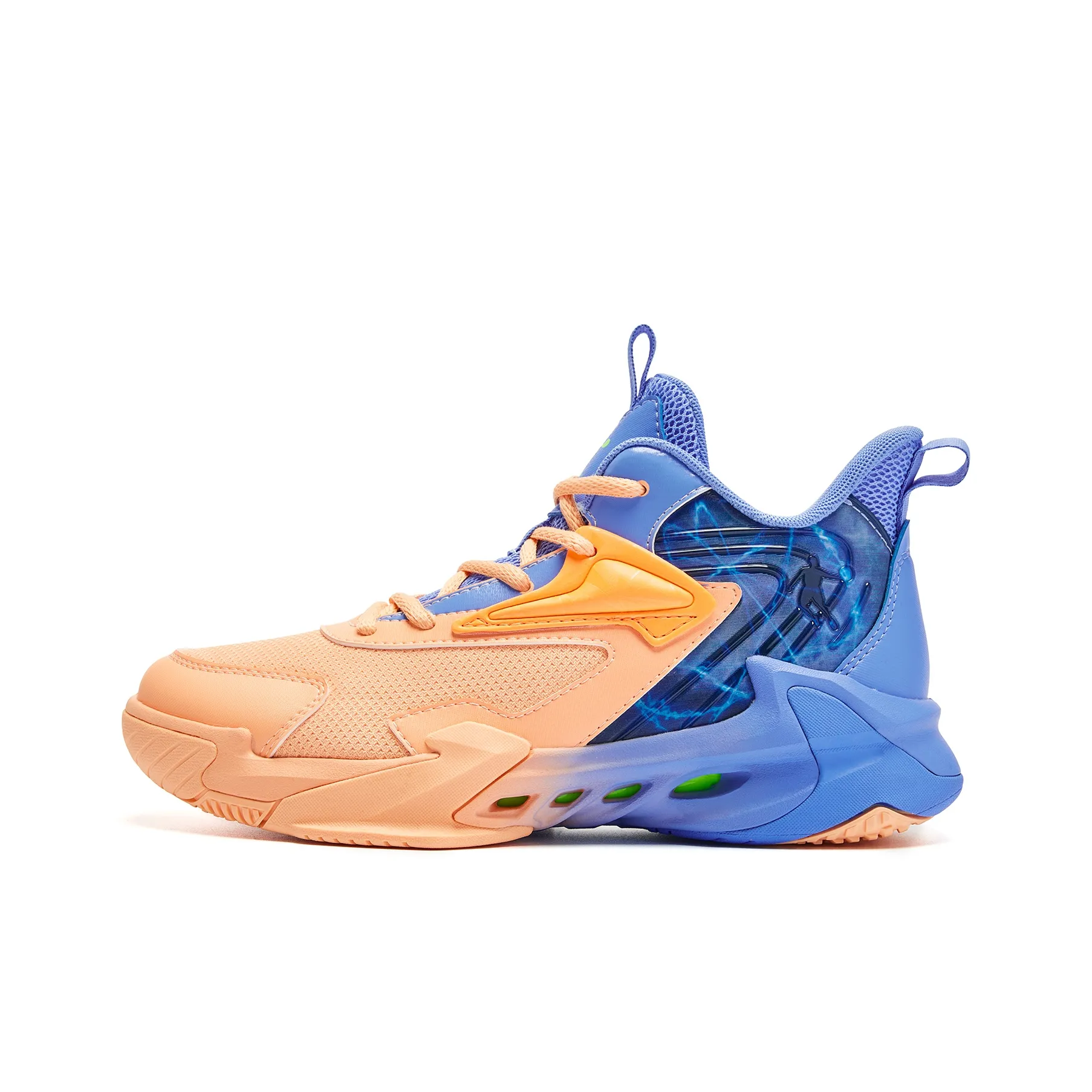 QIAODAN Амортизация Износостойкий Низкий Топ Детские Баскетбольные Кроссовки Оранжевый Синий