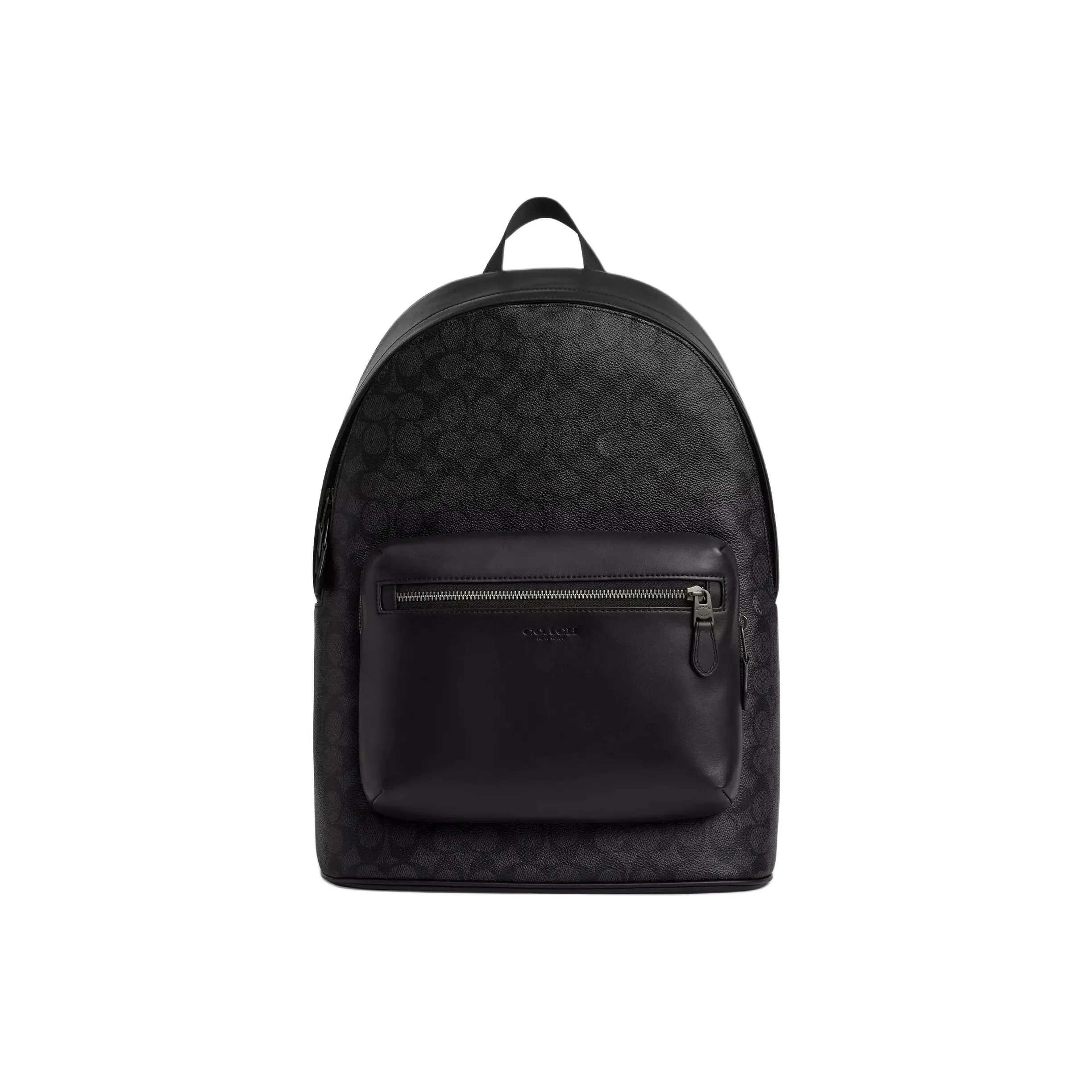 COACH Canvas Coated Canvas Backpack Large Size Unisex Charcoal