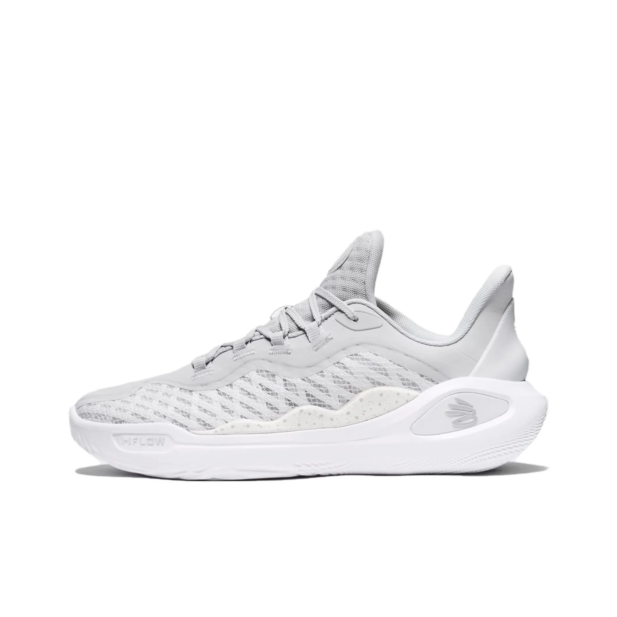 Under Armour Curry 11 Anti Slip Wear Resistant Low Top Basketball Shoes Unisex Gray White