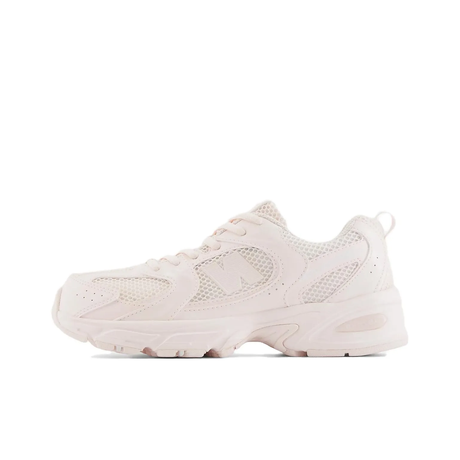 New Balance NB 530 Bungee Anti Slip Wear Resistant Low Top Kids' Running Shoes White Pink Teenagers