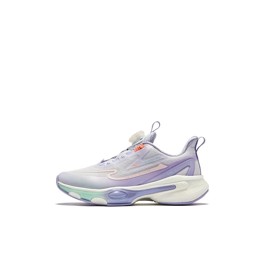 ERKE KIDS Низкий топ Детская беговая обувь Радужный фиолетовый Вишневый фиолетовый Детский