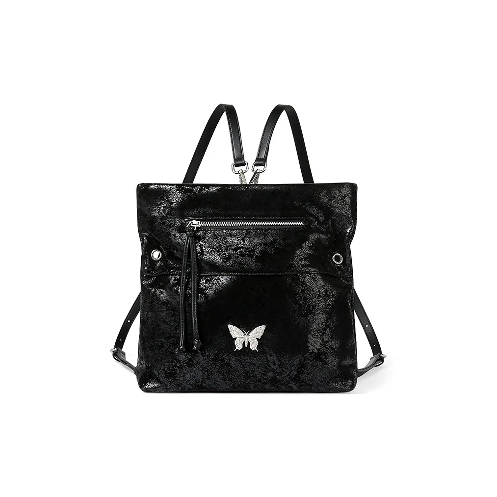 TUCANO Pu University Student Everyday One Shoulder Crossbody Backpack Regular Women's Sequins Black