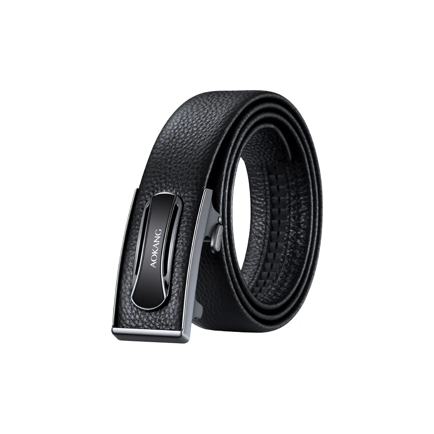 AOKANG Ремни из коровьей кожи Мужские Золото Ширина 3,5 см