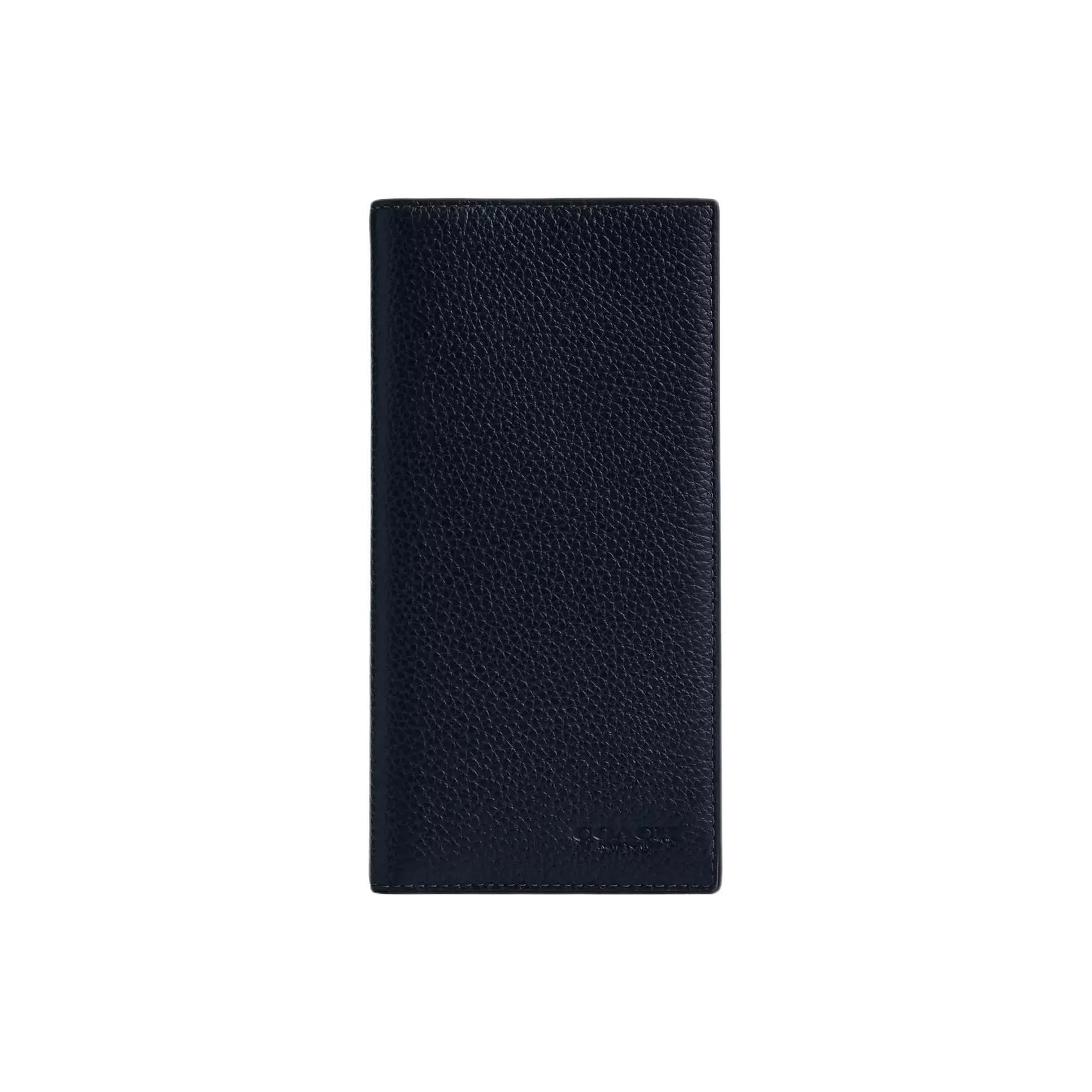 COACH Refined Pebbled Leather Wallet Mini Men's Midnight Marine Blue