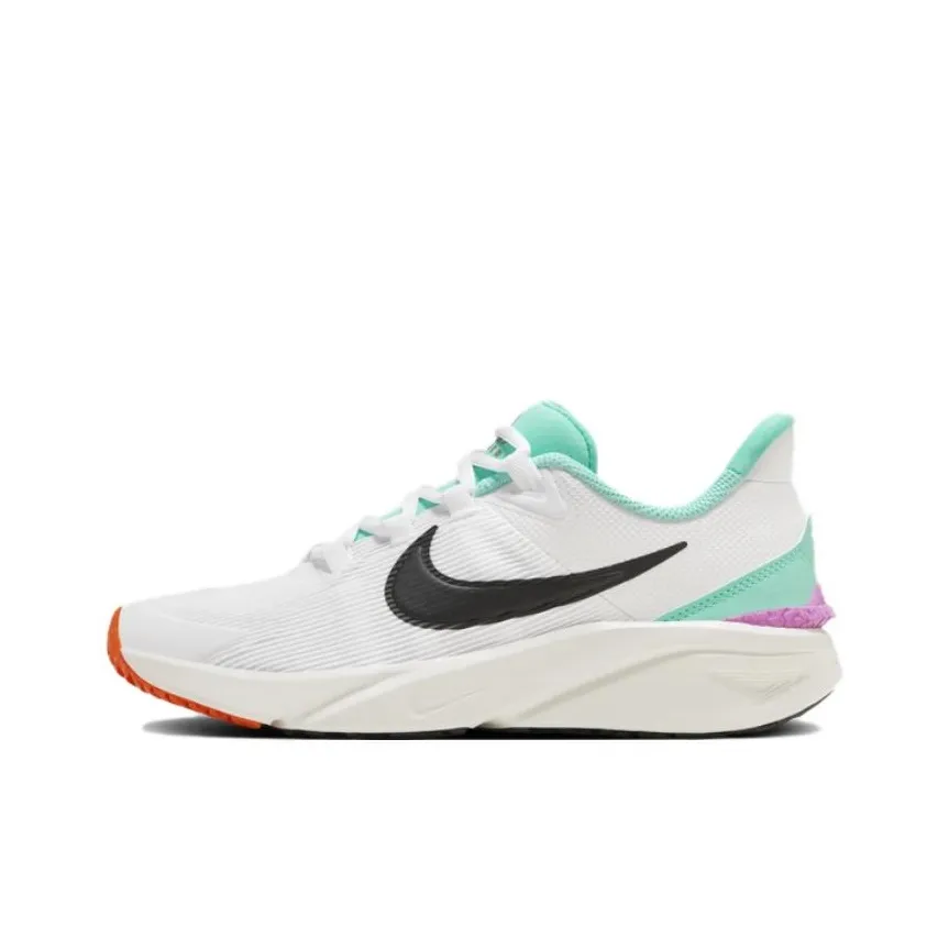 Nike Star Runner 4 Abrasion Resistant Low Top Kids' Running Shoes White