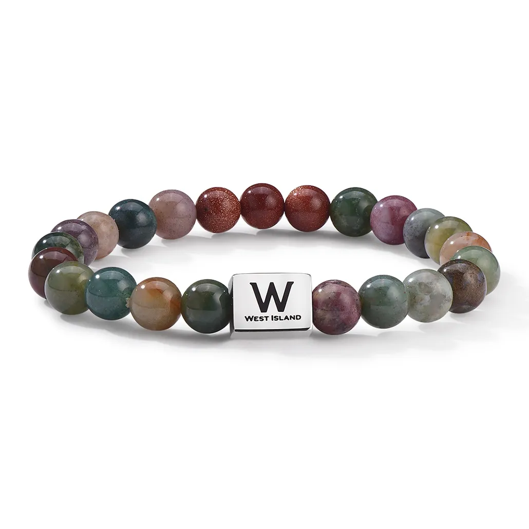 WEST ISLAND Синтетический Многоцветный Агат Браслеты Унисекс