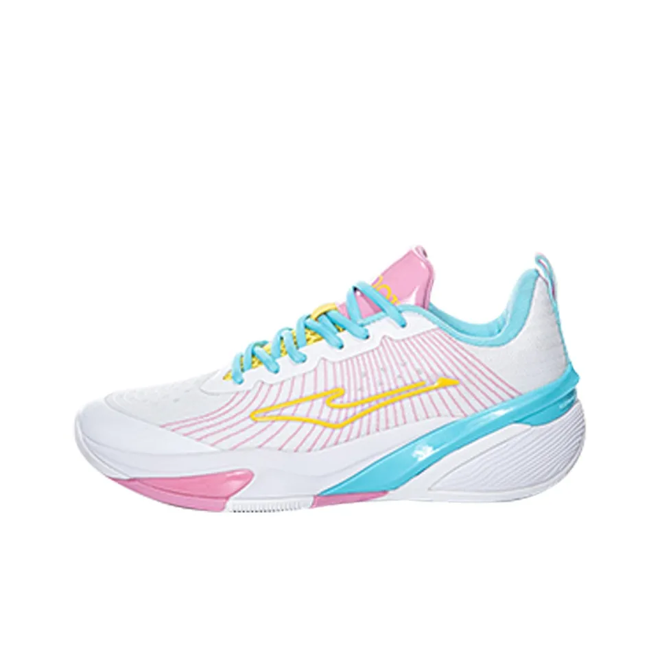 Erke Амортизация And Дышащий Низкий Топ Баскетбольные Кроссовки Мужские Белый Розовый Синий