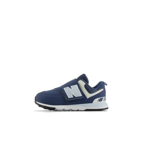 New Balance NB 574 Детская обувь, низкие кеды, синий цвет с белым lettering