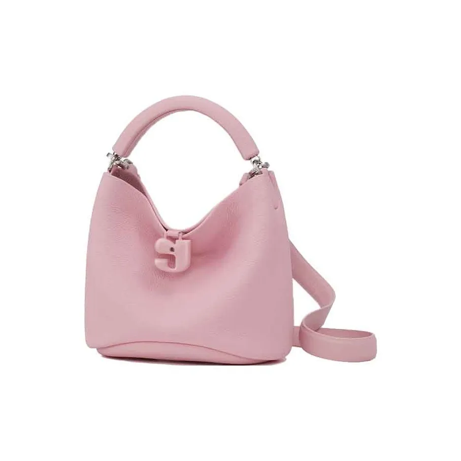 KUNOGIGI Лицевая коровья кожа Через плечо Сумка Обычный Women's White Черный Сладко-ягодно-розовый Сырно-желтый Облачно-голубой