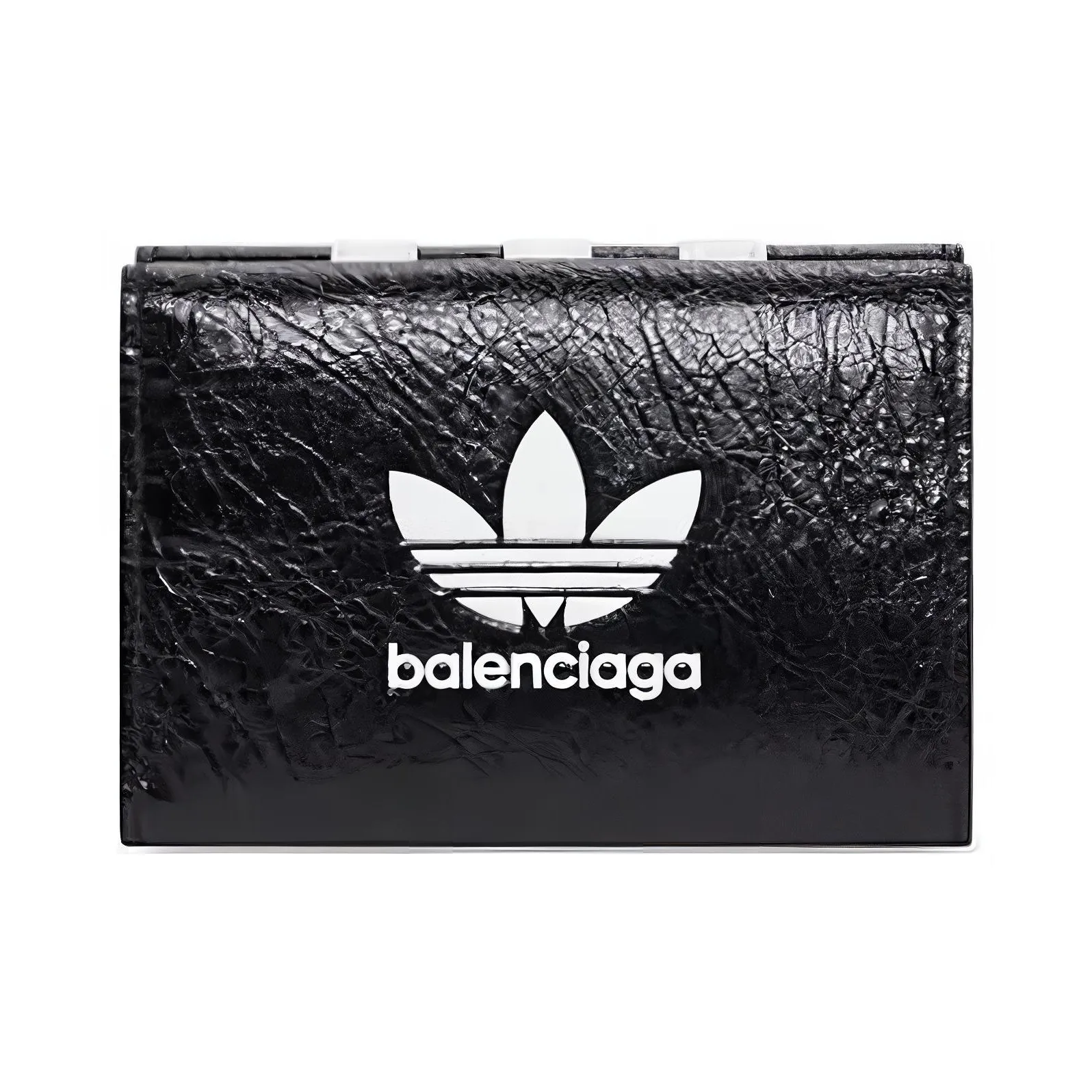 Balenciaga Adidas Collaboration Leather Wallet Women's Black