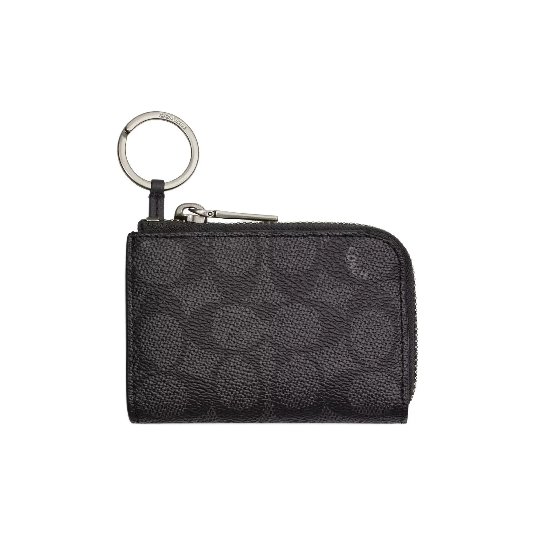 COACH SignatureCanvas Покрытый холст Key Pouch Мини Женские Уголь