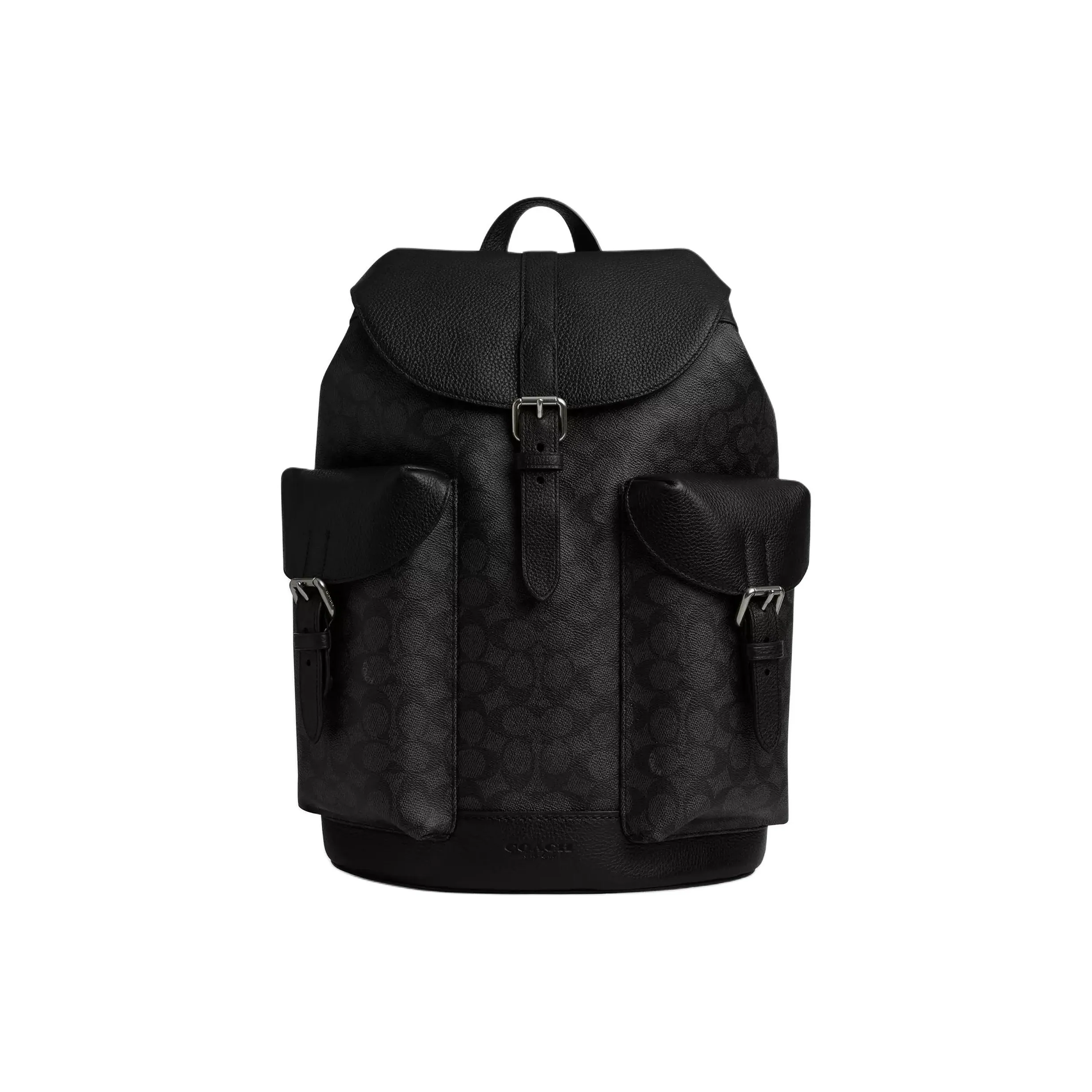 COACH Coated Canvas Backpack Large Size Men
s Charcoal