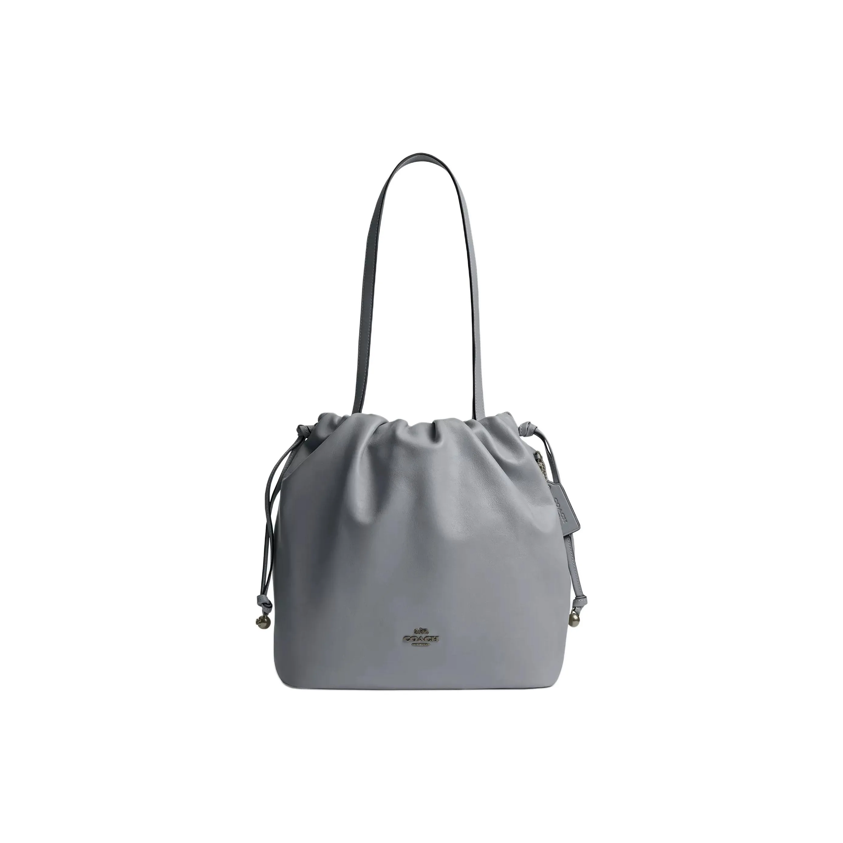 COACH Faye Smooth Leather Handbag, Shoulder Bag Tubas Women's Gray Blue