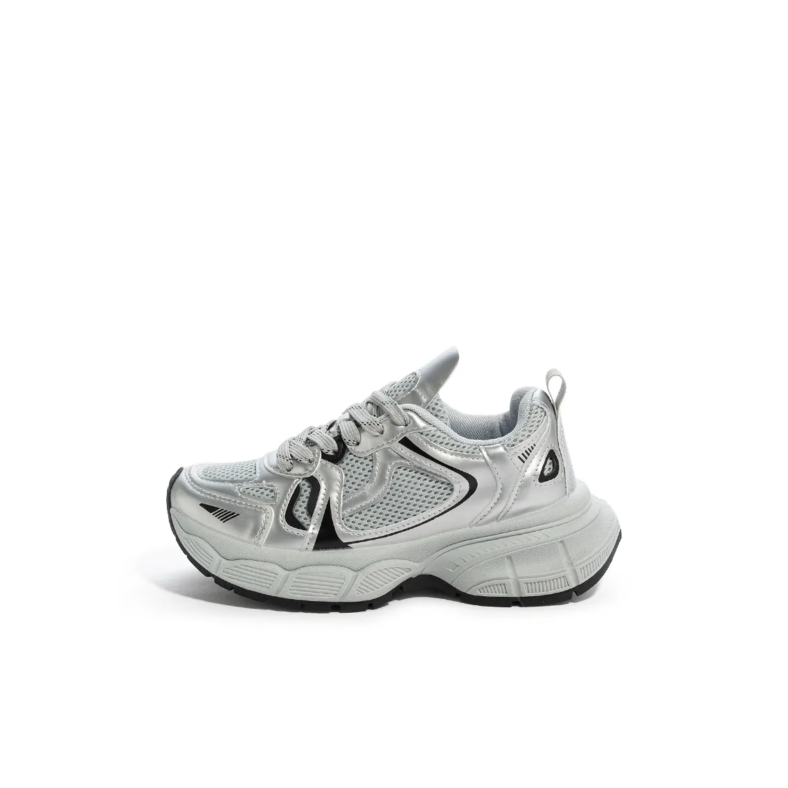 Babaya Slip-resistant и дышащий низкий топ кросовки с толстой подошвой женские серые