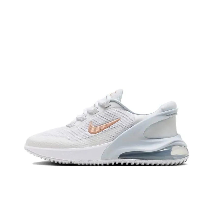 Nike Air Max 270 Slip Resistant Cushioning Abrasion Resistant Breathable Low Top Kids' Running Shoes White Teenagers