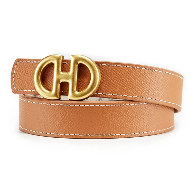 PIERRE CARDIN Ремни из коровьей кожи Женские Желто-коричневые 2,4CM