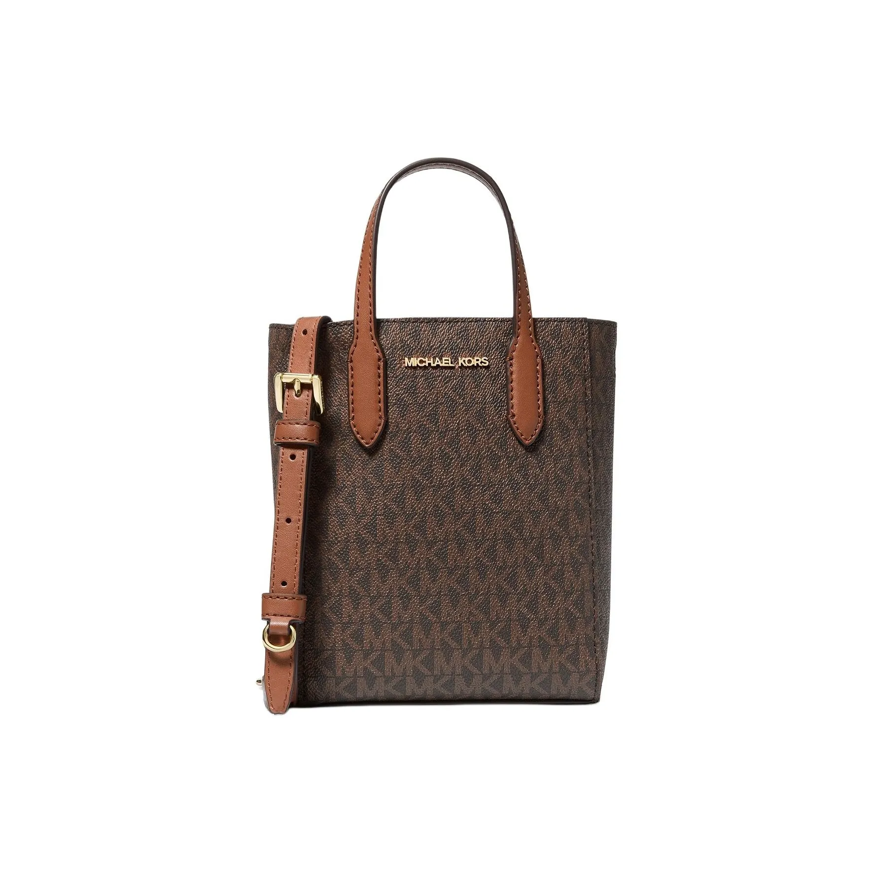 MICHAEL KORS Холщовая сумка через плечо мини-сумка женская темно-коричневая