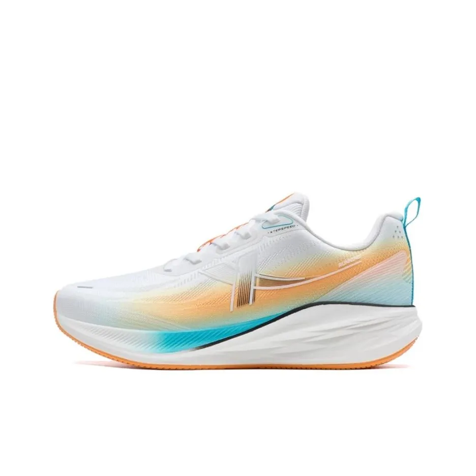 XTEP Speed 5.0LITE Anti-Slip Wear-Resistant Low-Top Casual Running Shoes Women's White Blue Orange