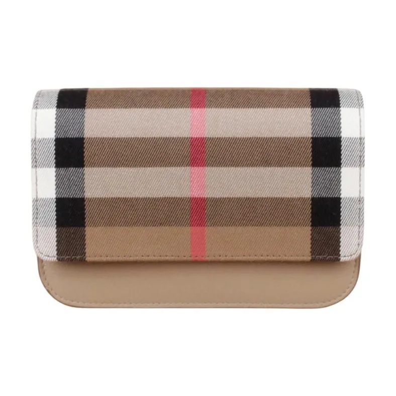 Burberry Canvas Crossbody Bag, Shoulder Bag Women's Chestnut Rice Color