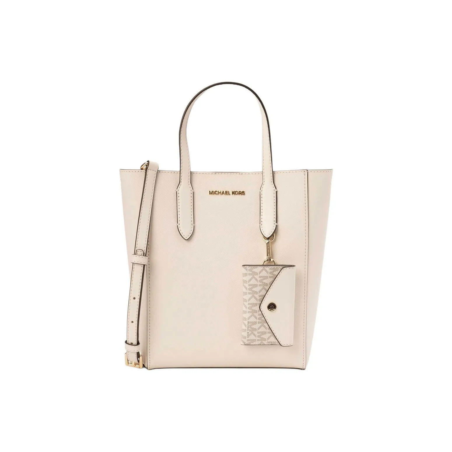 MICHAEL KORS Cow Leather Crossbody One Shoulder Handbag Small Size Women's Light Cream
