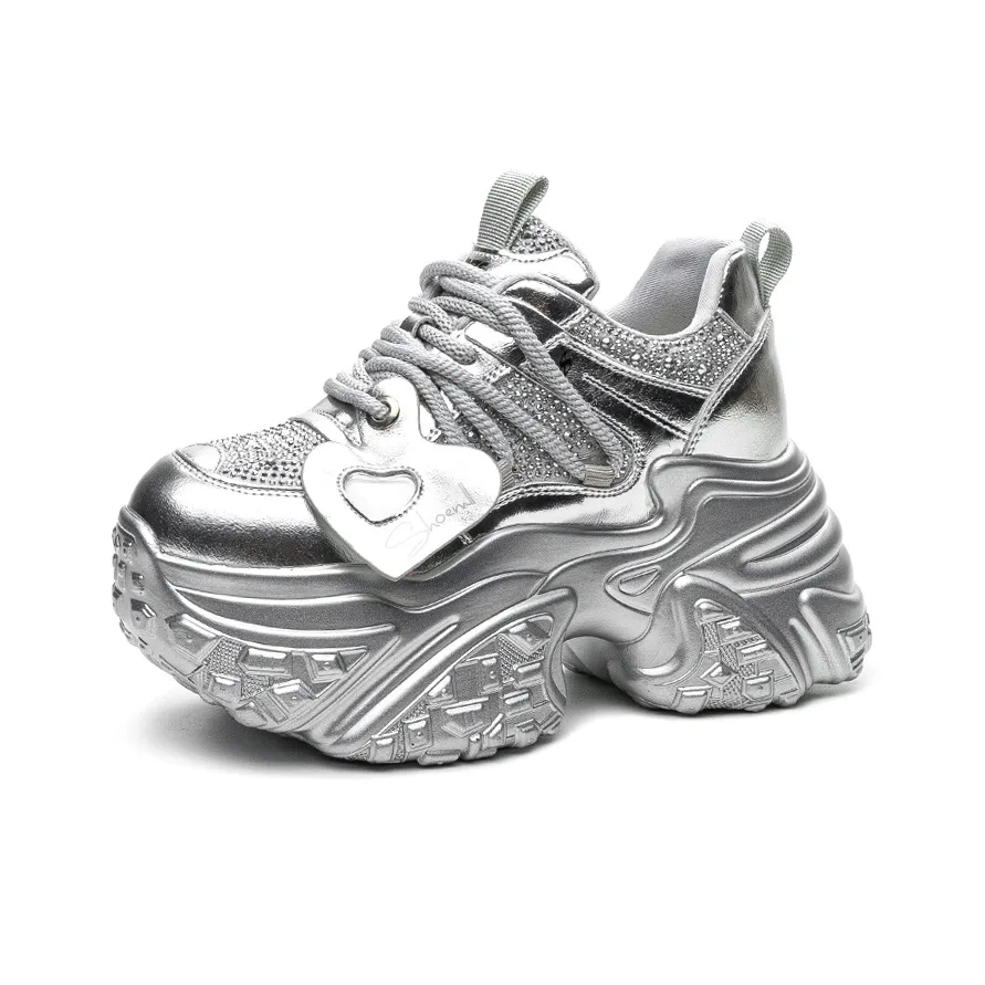 Shoe Cabinet Floral Language Low-Top Chunky Sneakers Women's