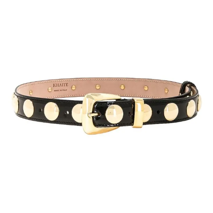 KHAITE Stud Detailed Buckled Belt