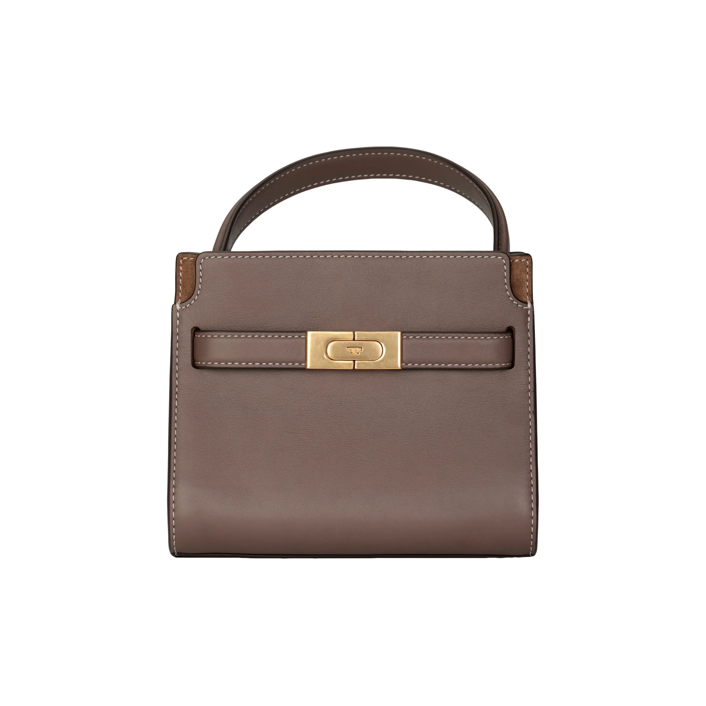 TORY BURCH Lee Radziwill Leather Portable Crossbody Bag, Shoulder Bag Women's Tan