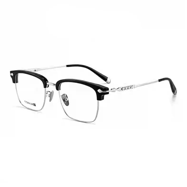 ROLLOTD Titanium Square Eyeglass Frames Unisex