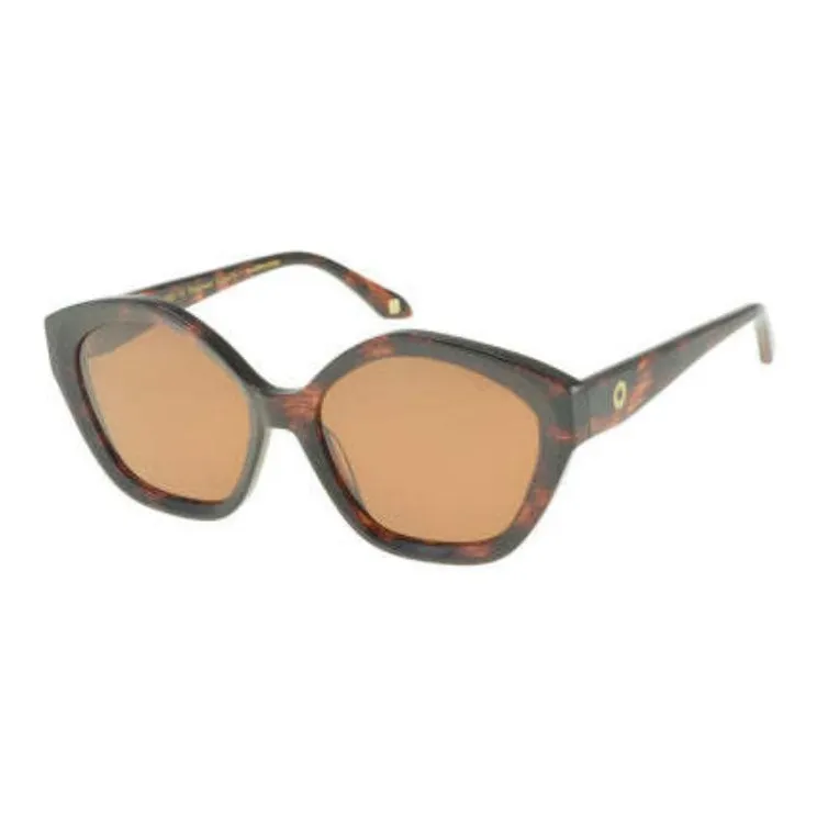INES DE LA FRESSANGE Acetate Irregular Shape Sunglasses Unisex Tortoiseshell