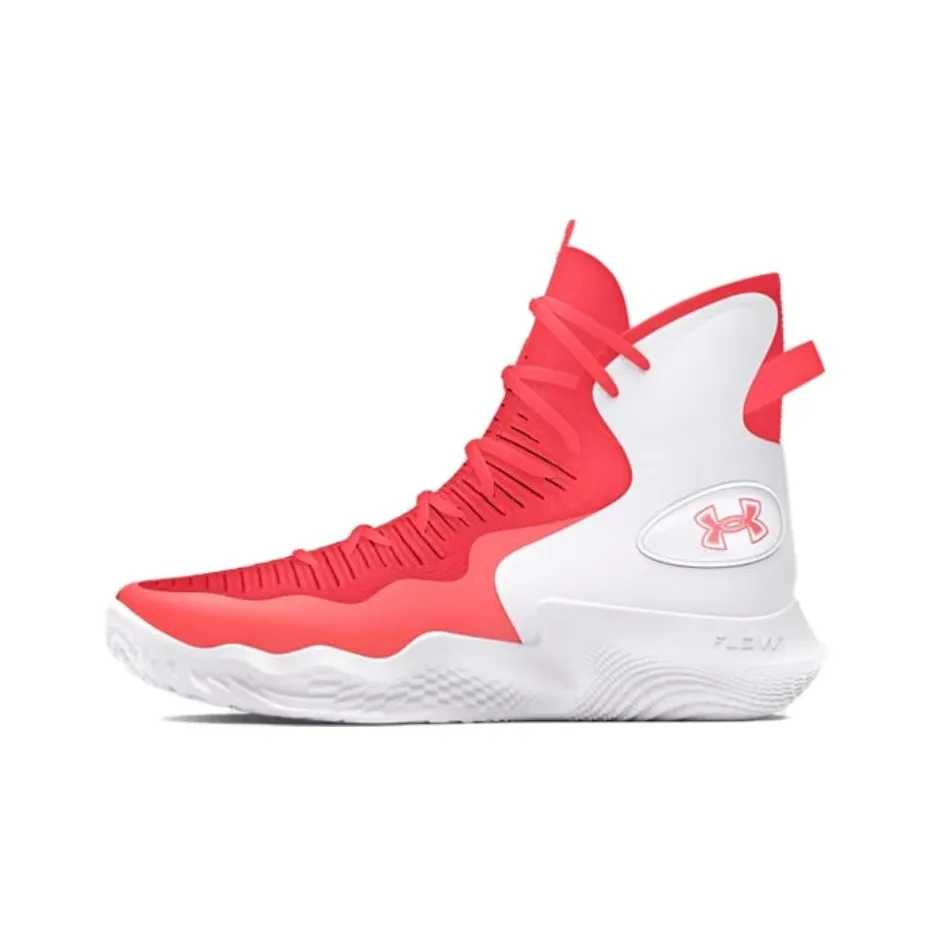 Under Armour Highlight Anti Slip Wear Resistant High Top Volleyball Shoes Women's White Red