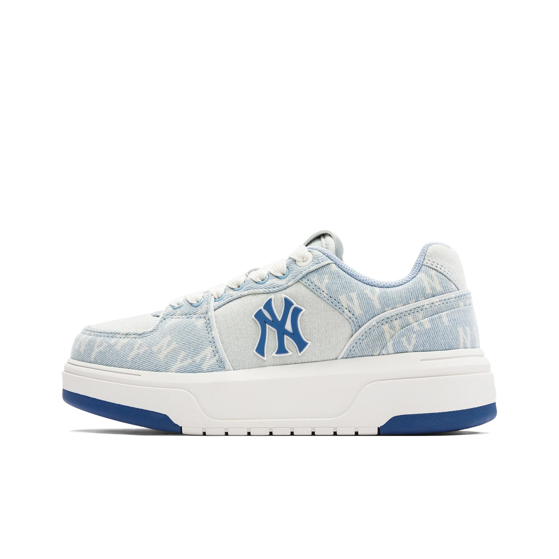 MLB Chunky Liner Wear Resistant Low Top Skateboard Shoes Unisex Sky Blue